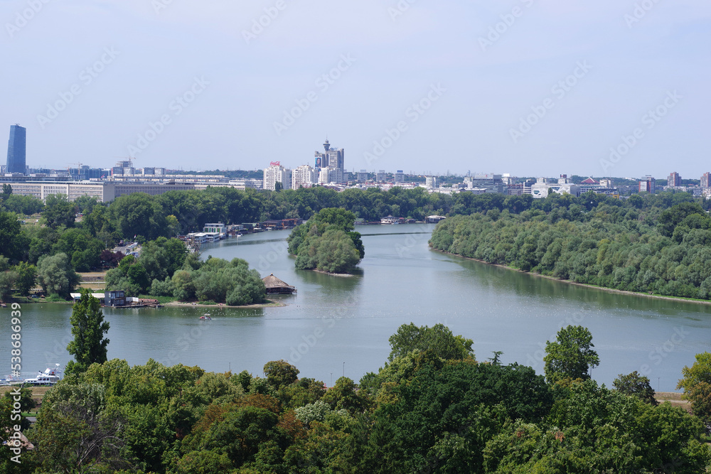 Danube vu depuis la forteresse de Belgrade
