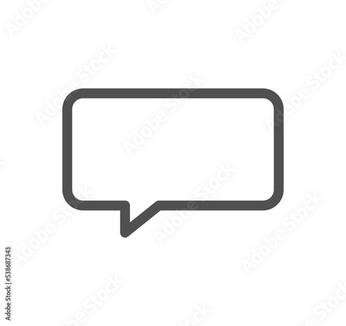 Message icon outline and linear vector. 