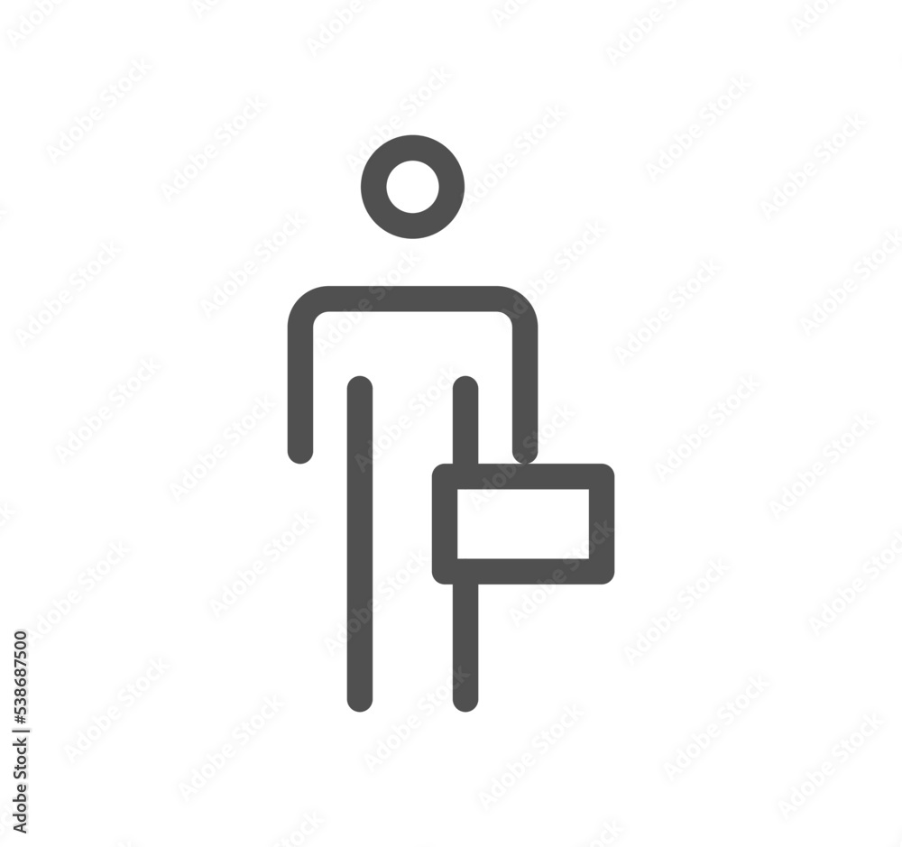 Business people icon outline and linear vector.
Business people icon outline and linear vector.