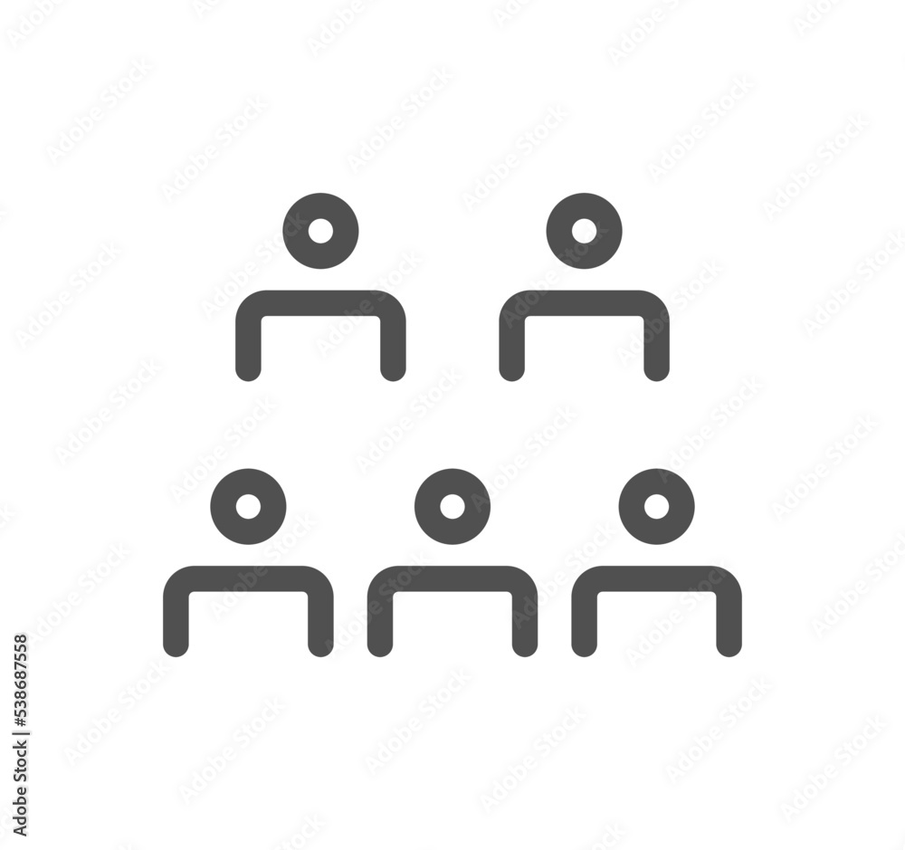 Business people icon outline and linear vector.
Business people icon outline and linear vector.