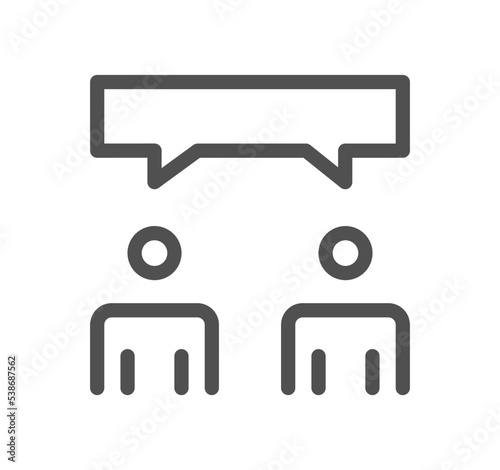 Business people icon outline and linear vector.

