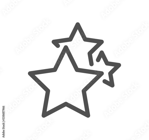 Star icon outline and linear vector. 