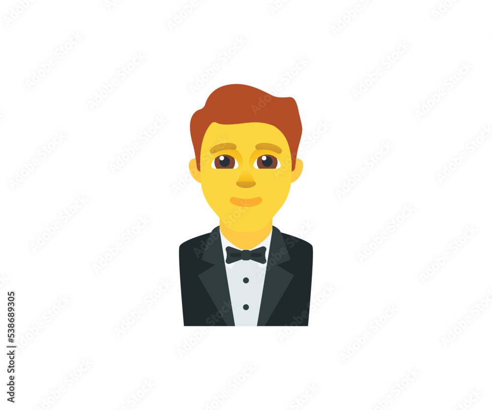 Tuxedo Suit Vector Isolated Character. Tuxedo Icon