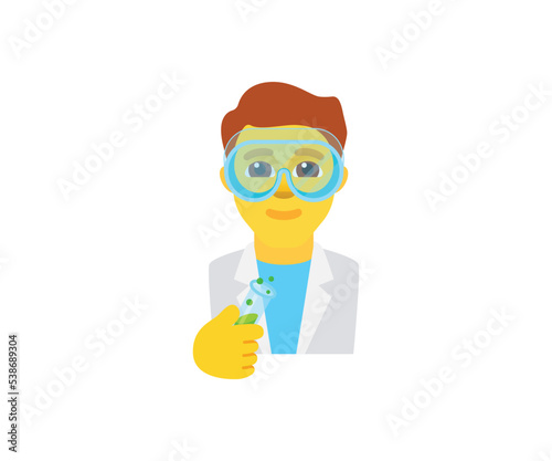Scientist Vector Isolated Character. Scientist Icon