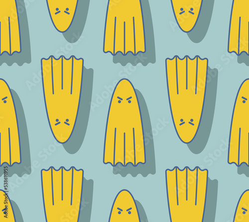 Ghost Pattern seamless. spook Background. halloween texture