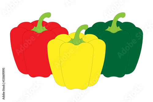 Bell Peppers (red, green and yellow)