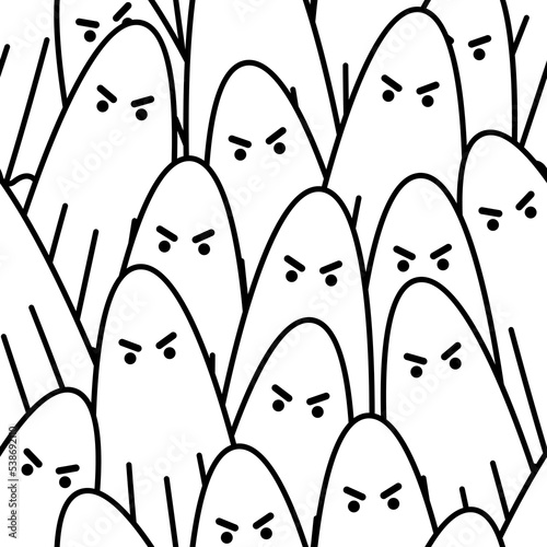 Ghost Pattern seamless. spook Background. halloween texture