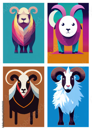 Steinbock Illustrationen