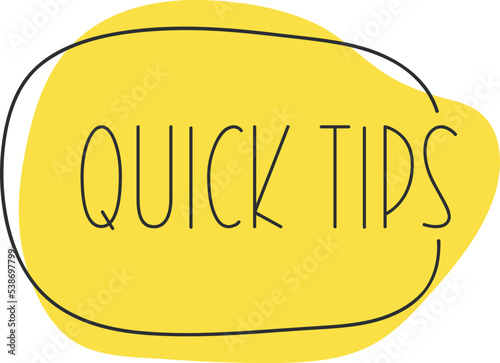 Quick tips on speech bubble