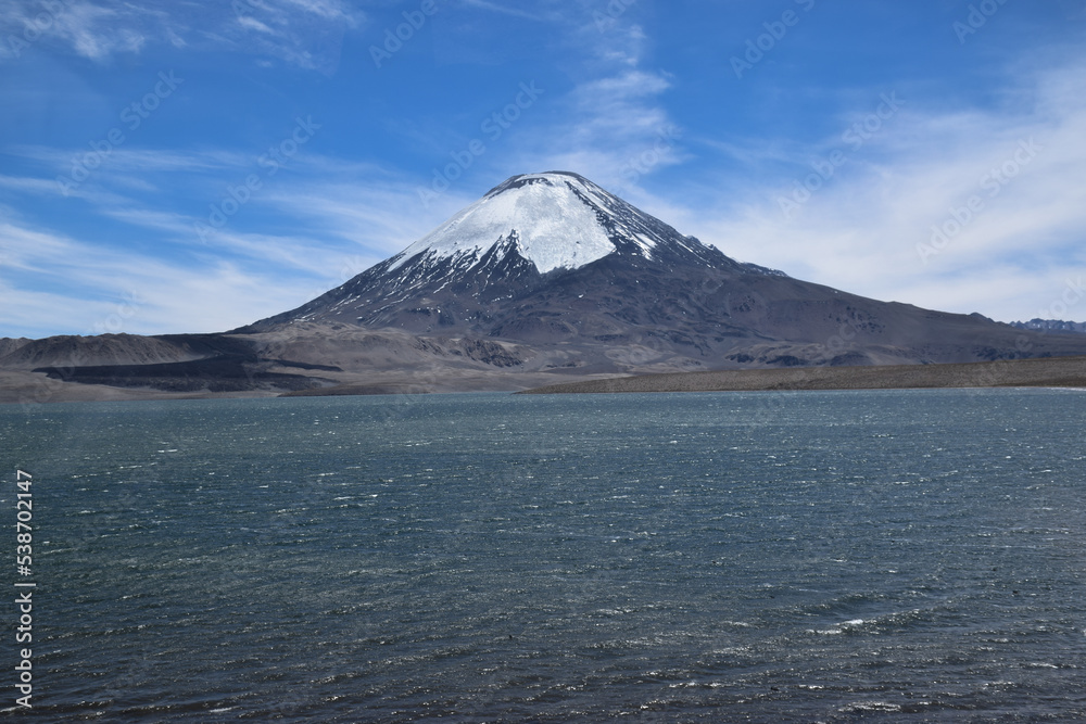 Parinacota Volcano visible from Chilean side