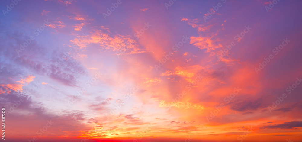 Beautiful sky sunset background