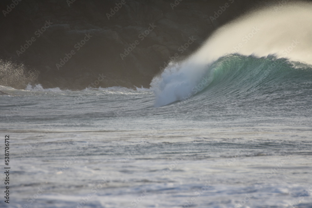 The sea brings out its most beautiful waves for surfing The sea brings out its most beautiful waves for surfing