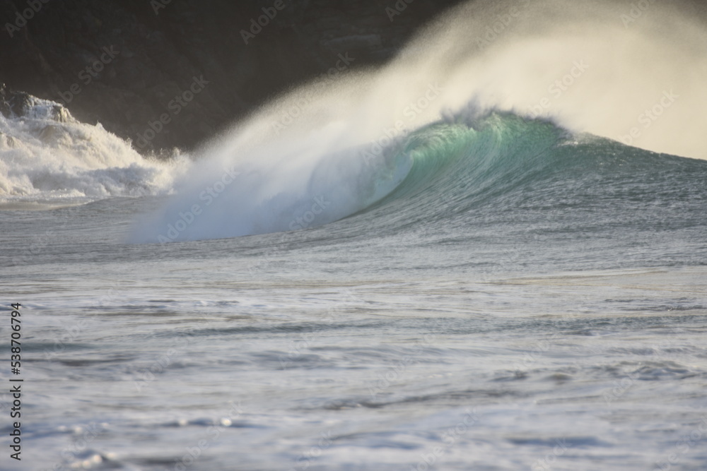 The sea brings out its most beautiful waves for surfing The sea brings out its most beautiful waves for surfing