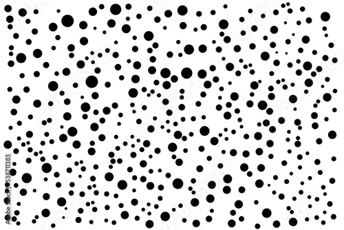 pattern of black dots of different sizes on a white background