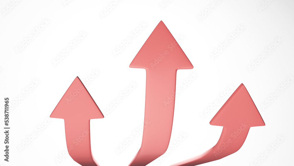 3d arrow symbol. Progress, growth, improvement or success concept. 3d arrow symbol. Progress, growth, improvement or success concept.
