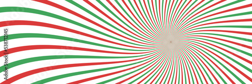 Vector Christmas background. Candy cane, lollipop pattern. Long horizontal banner.