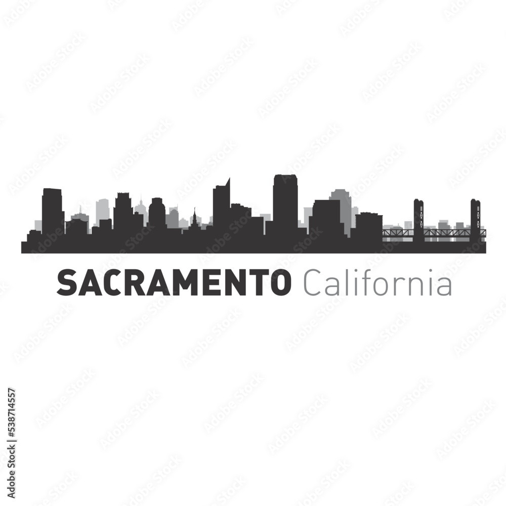Sacramento California city vector illustration