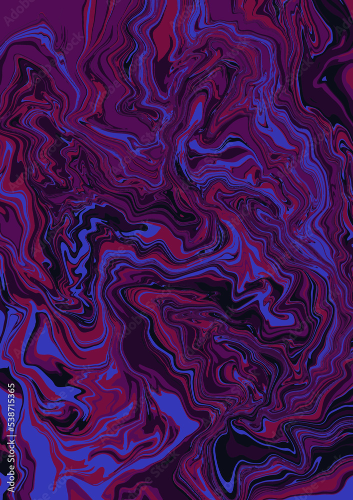 Fluid art texture. Abstract background with swirling paint effect. Liquid acrylic picture that flows and splashes. Mixed paints for interior poster. purple and blue iridescent colors. Fluid art texture. Abstract background with swirling paint effect. Liquid acrylic picture that flows and splashes. Mixed paints for interior poster. purple and blue iridescent colors.