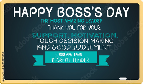 Fotografija Happy boss day to multitasking woman greetings cards digital background unique t