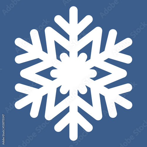 Winter symbol snowflake with 6 rays, vector illustration icon symbol for design