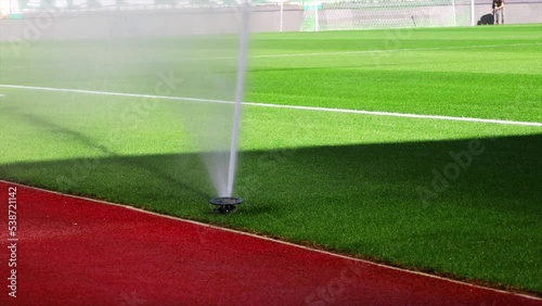 Maintenance of the lush green football field