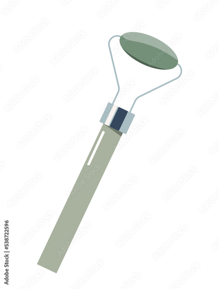 Massage roller icon. Cosmetic product for skin care. Facial rejuvenation, fight against wrinkles. Equipment for SPA procedures. Beauty and aesthetics, hygiene. Cartoon flat vector illustration Massage roller icon. Cosmetic product for skin care. Facial rejuvenation, fight against wrinkles. Equipment for SPA procedures. Beauty and aesthetics, hygiene. Cartoon flat vector illustration