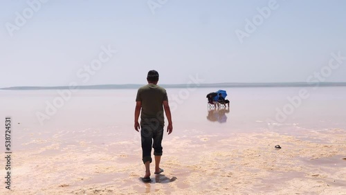 An endless void and walking in the salt lake