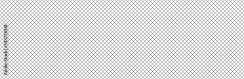 Net texture pattern on white background. Net texture pattern for backdrop and wallpaper. Realistic net pattern with black squares. Geometric background, vector illustration