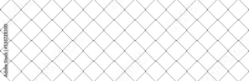 Net texture pattern on white background. Net texture pattern for backdrop and wallpaper. Realistic net pattern with black squares. Geometric background, vector illustration