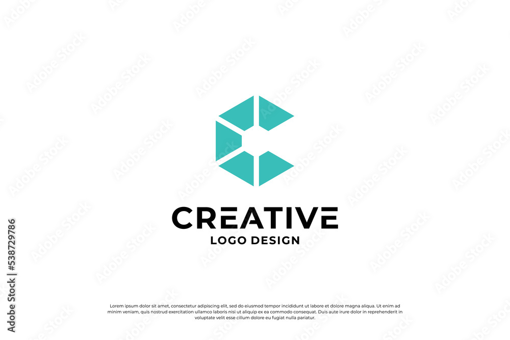 Letter C logo design template. Creative initial letters C logo design symbol. Letter C logo design template. Creative initial letters C logo design symbol.