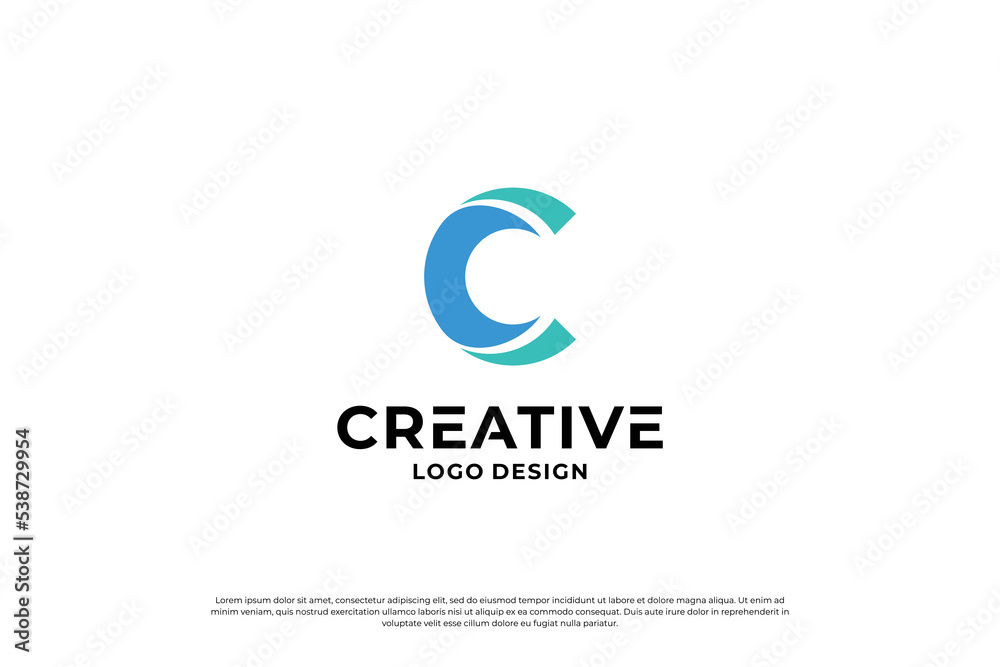Letter C logo design template. Creative initial letters C logo design symbol. Letter C logo design template. Creative initial letters C logo design symbol.