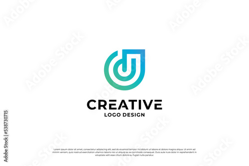 Letter D logo design vector. Initial letters D for logo brand. Creative D sign initial letter.