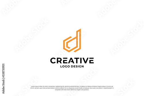 Letter D logo design vector. Initial letters D for logo brand. Creative D sign initial letter.