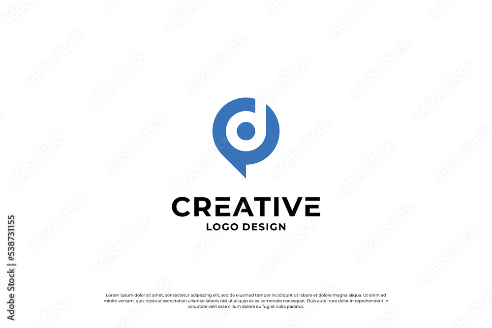 Letter D logo design vector. Initial letters D for logo brand. Creative D sign initial letter.