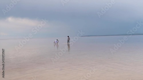 An endless void and walking in the salt lake