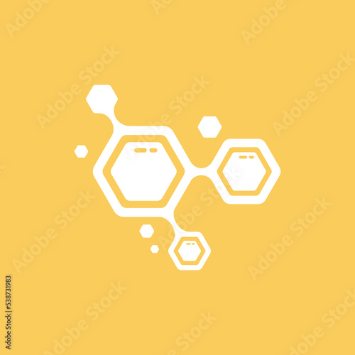 Honey Comb Logo Template Design Vector, Emblem, Honey Design Concept, Creative Symbol,