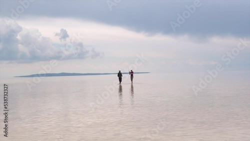 An endless void and walking in the salt lake