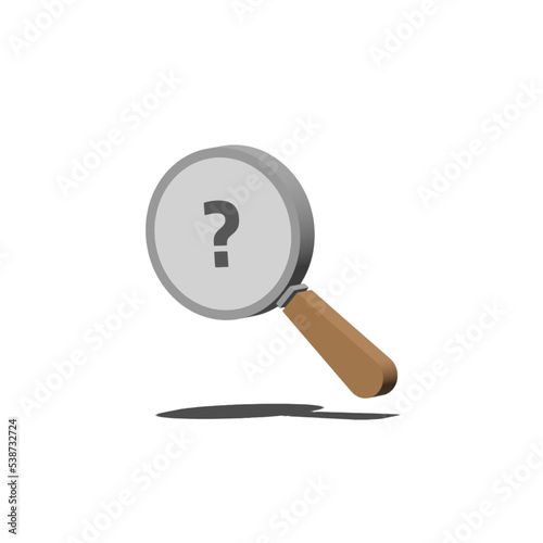 Search icon / zoom icon / Magnifying glass  3D vector icon - 3D illustration