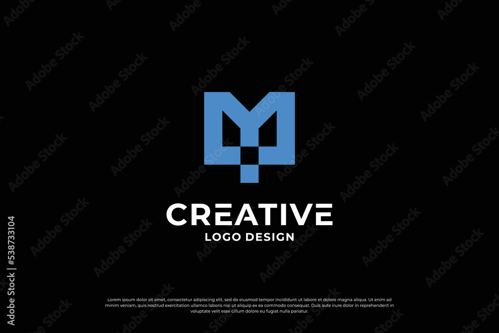 letter M logo design. Initial letters M logo mark, symbol vector. letter M logo design. Initial letters M logo mark, symbol vector.