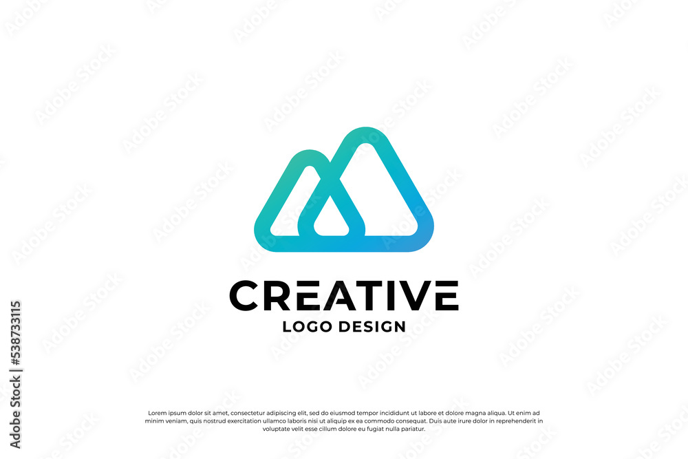 letter M logo design. Initial letters M logo mark, symbol vector. letter M logo design. Initial letters M logo mark, symbol vector.