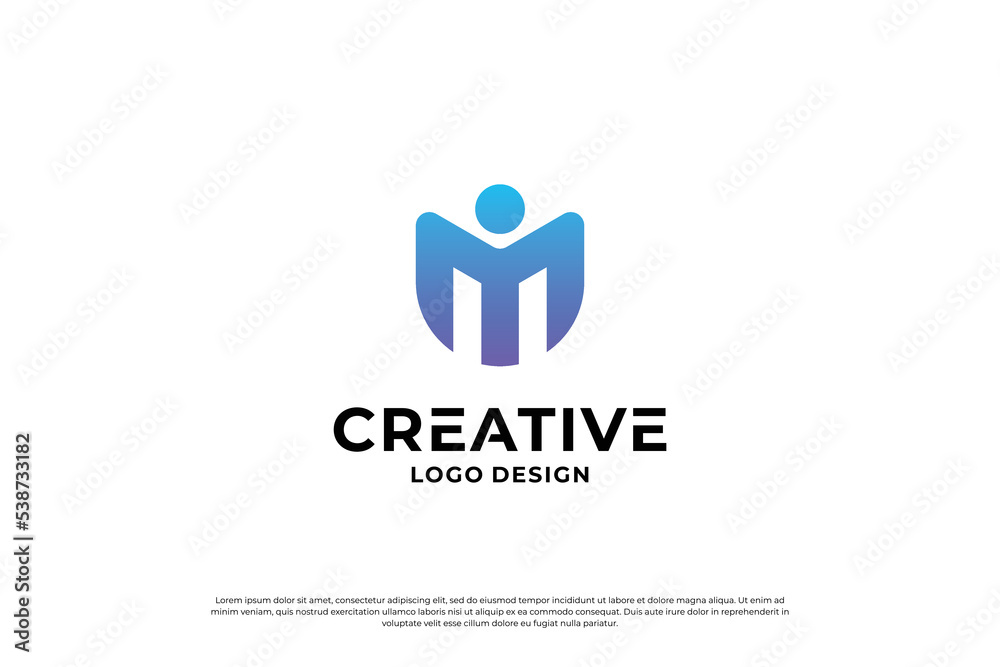 letter M logo design. Initial letters M logo mark, symbol vector. letter M logo design. Initial letters M logo mark, symbol vector.