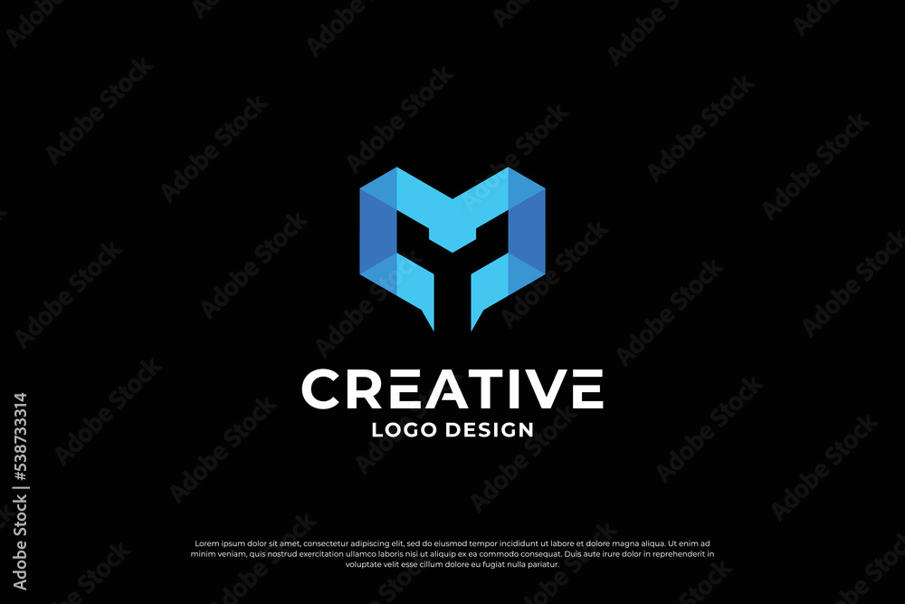 Fototapeta premium letter M logo design. Initial letters M logo mark, symbol vector.