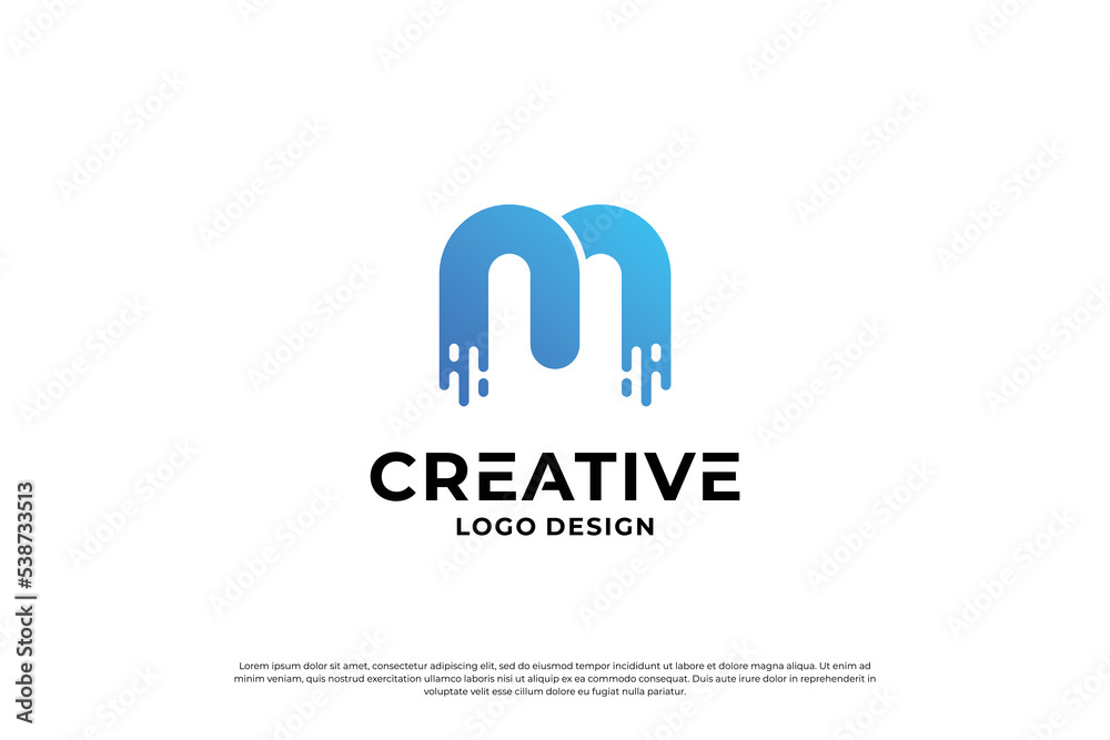 letter M logo design. Initial letters M logo mark, symbol vector. letter M logo design. Initial letters M logo mark, symbol vector.