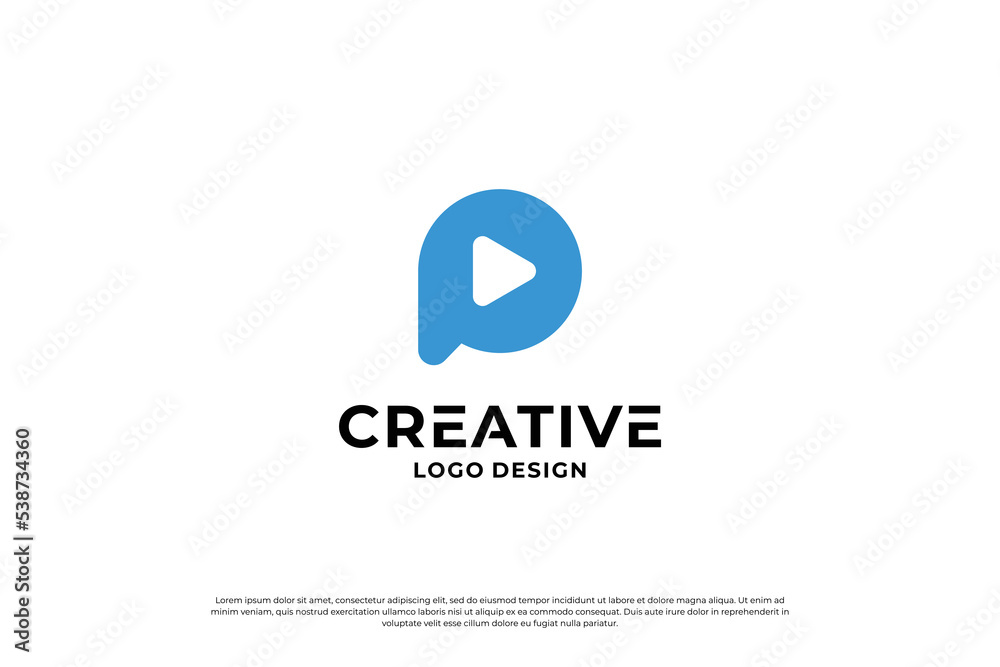 Fototapeta premium Letter P logo design inspiration. Initial letters P logo symbol mark. Creative letter P logo vector.