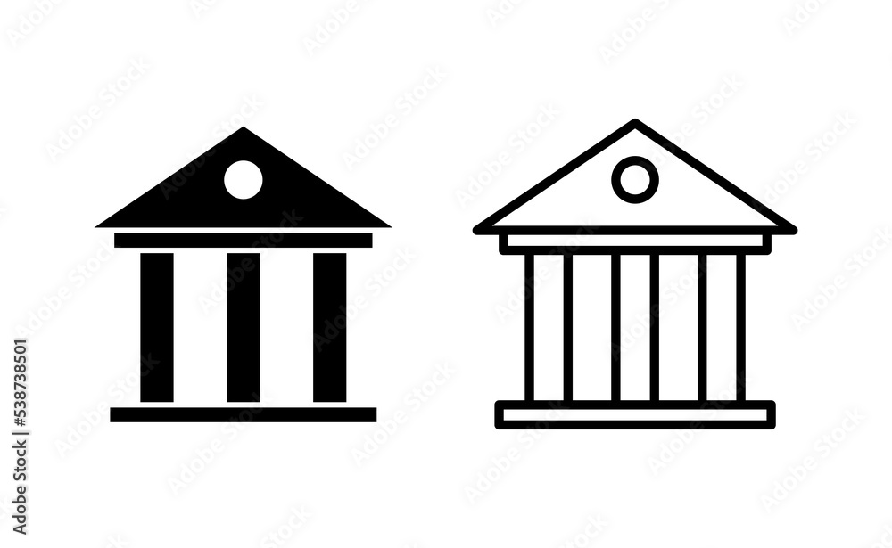 Bank icon vector for web and mobile app. Bank sign and symbol, museum, university Bank icon vector for web and mobile app. Bank sign and symbol, museum, university