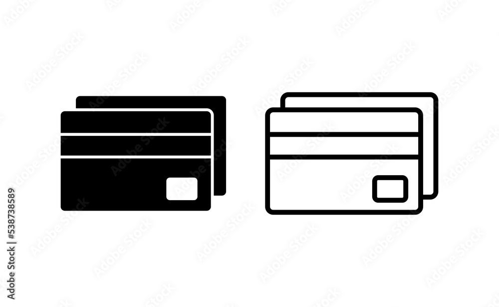 Credit card icon vector for web and mobile app. Credit card payment sign and symbol Credit card icon vector for web and mobile app. Credit card payment sign and symbol