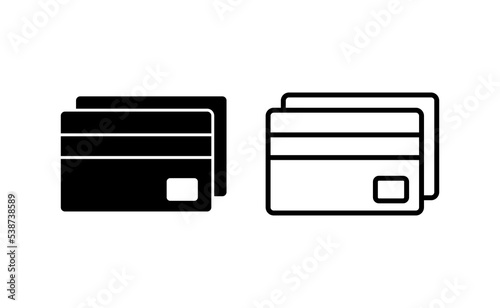 Credit card icon vector for web and mobile app. Credit card payment sign and symbol