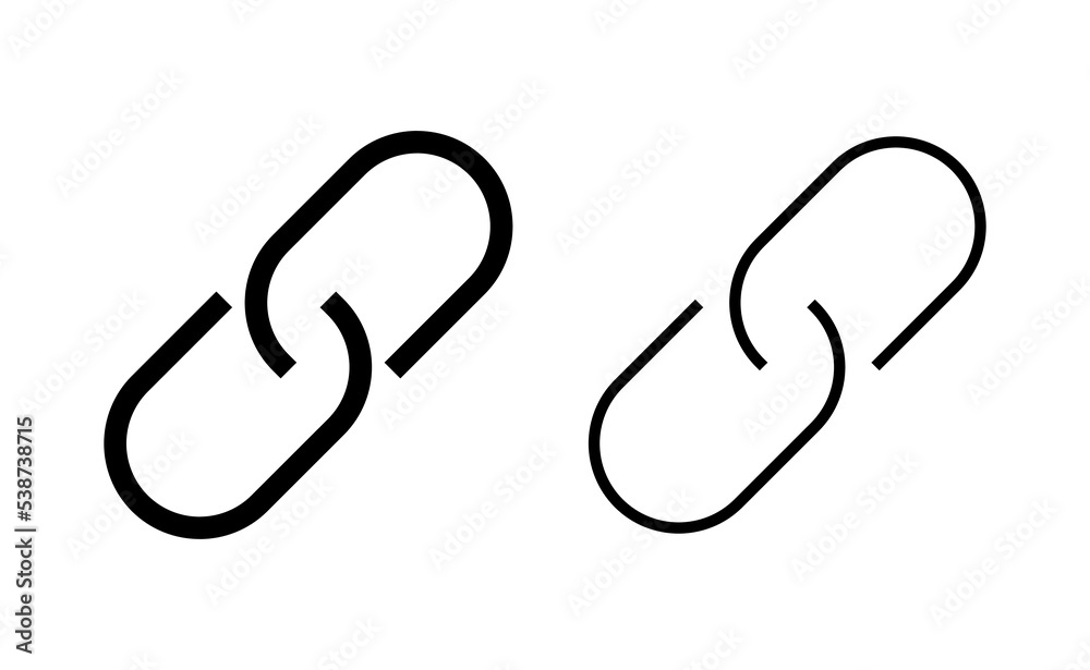 Link icon vector for web and mobile app. Hyperlink chain sign and symbol Link icon vector for web and mobile app. Hyperlink chain sign and symbol