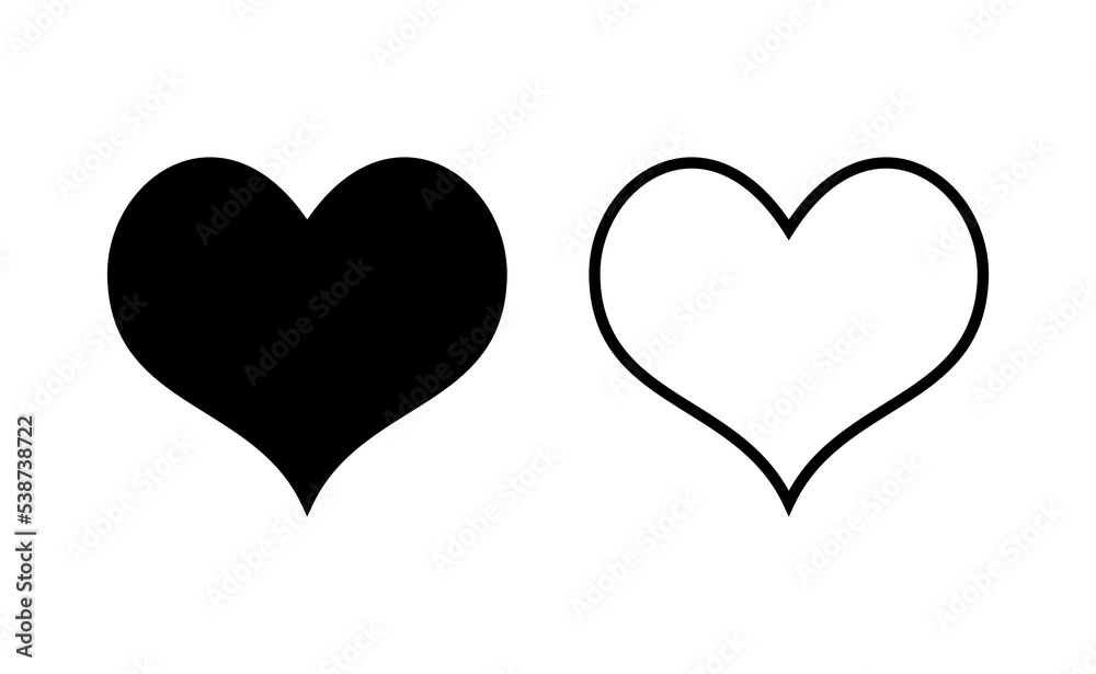 Love icon vector for web and mobile app. Heart sign and symbol. Like icon vector.