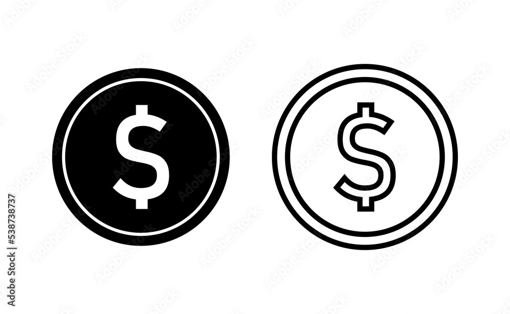 Money icon vector for web and mobile app. Money sign and symbol Money icon vector for web and mobile app. Money sign and symbol